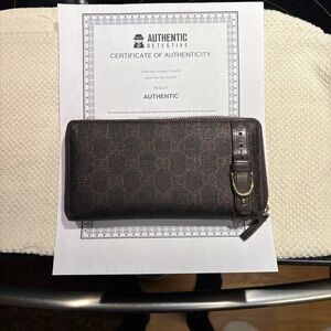 Gucci signature dark brown wallet